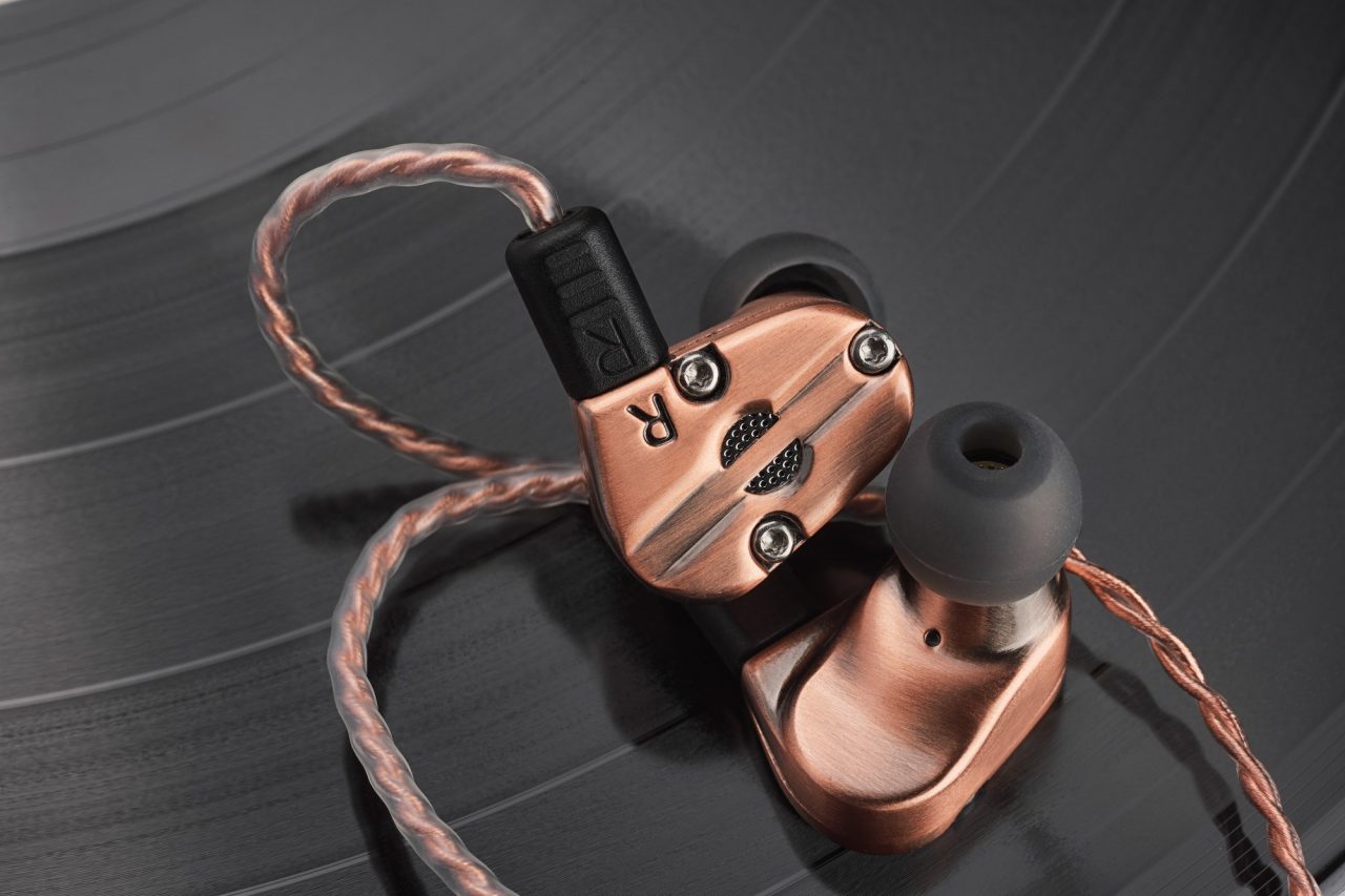 Hybrid ear-buds on the LP vinyl record.