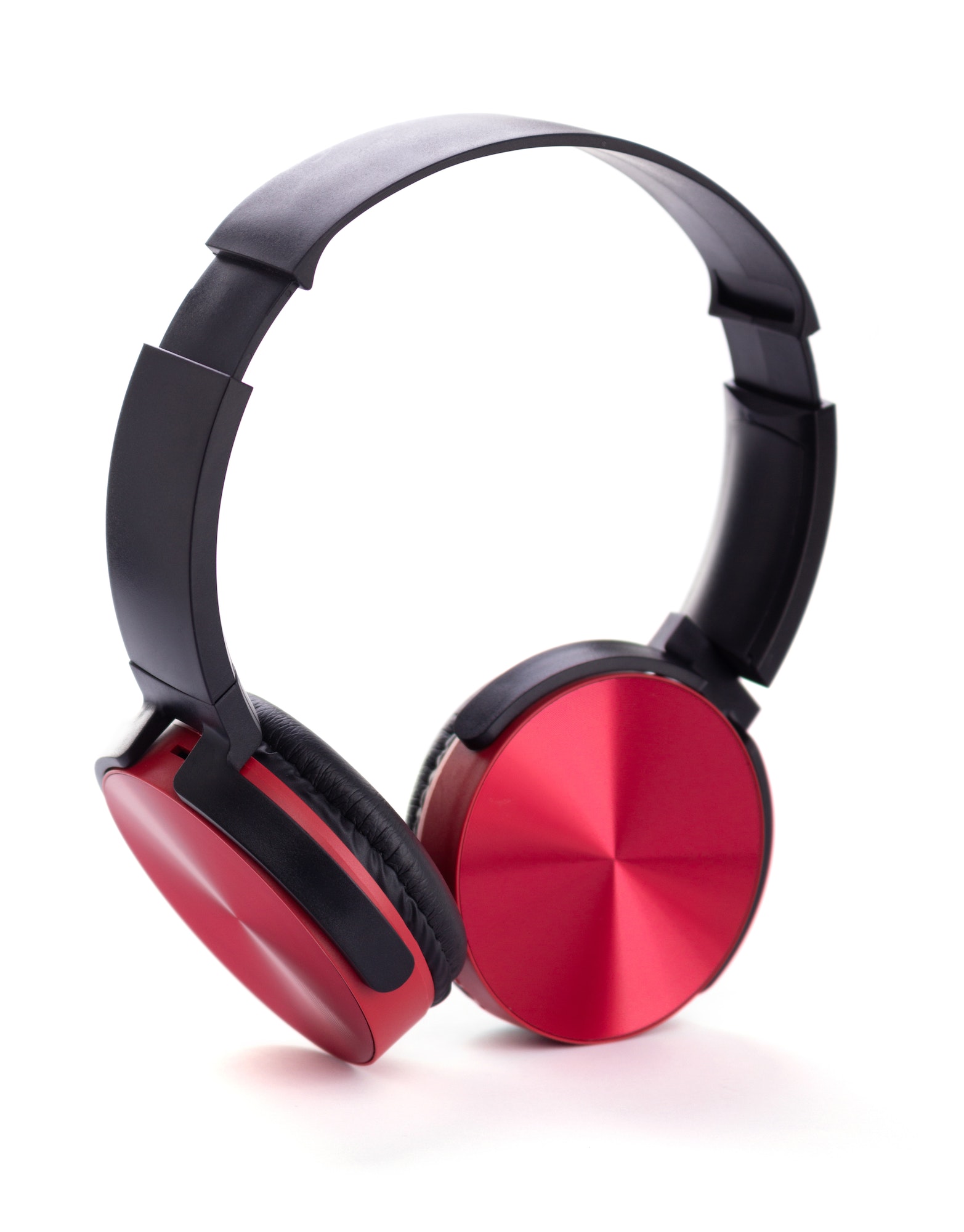 Wireless headphones isolated at white background